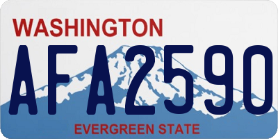 WA license plate AFA2590