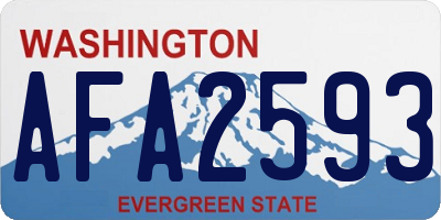 WA license plate AFA2593