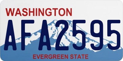 WA license plate AFA2595