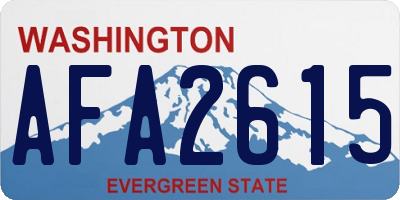 WA license plate AFA2615