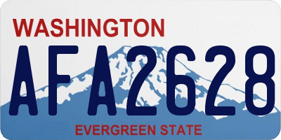 WA license plate AFA2628
