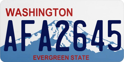 WA license plate AFA2645