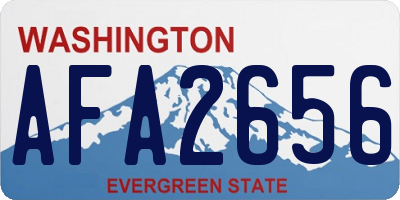 WA license plate AFA2656