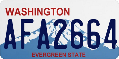 WA license plate AFA2664