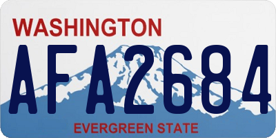 WA license plate AFA2684