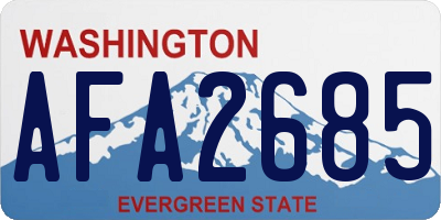 WA license plate AFA2685