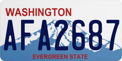 WA license plate AFA2687