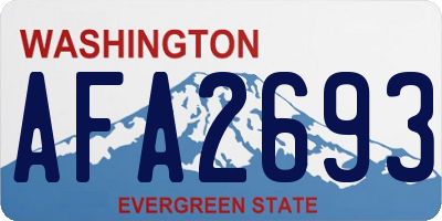 WA license plate AFA2693