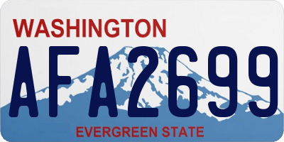 WA license plate AFA2699
