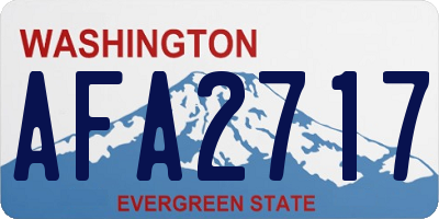 WA license plate AFA2717