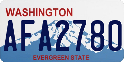 WA license plate AFA2780