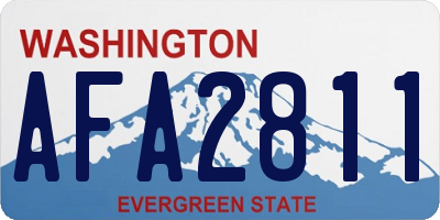 WA license plate AFA2811