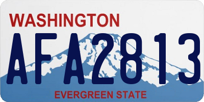 WA license plate AFA2813