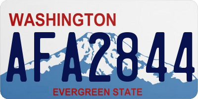 WA license plate AFA2844