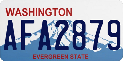 WA license plate AFA2879