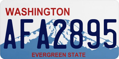 WA license plate AFA2895