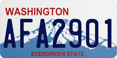 WA license plate AFA2901