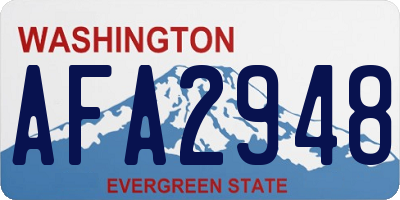 WA license plate AFA2948
