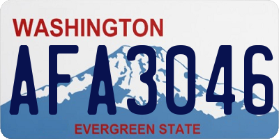 WA license plate AFA3046