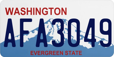 WA license plate AFA3049