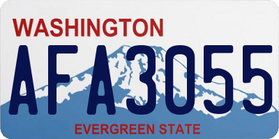 WA license plate AFA3055