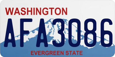 WA license plate AFA3086