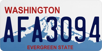 WA license plate AFA3094