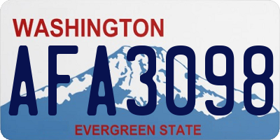 WA license plate AFA3098