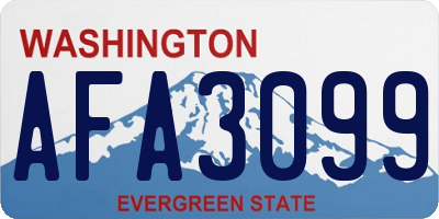 WA license plate AFA3099