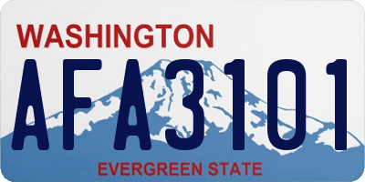 WA license plate AFA3101