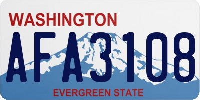 WA license plate AFA3108
