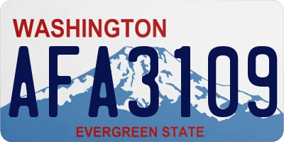 WA license plate AFA3109