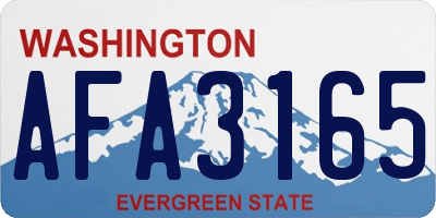 WA license plate AFA3165