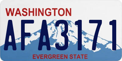 WA license plate AFA3171