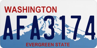 WA license plate AFA3174