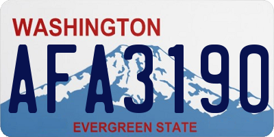 WA license plate AFA3190