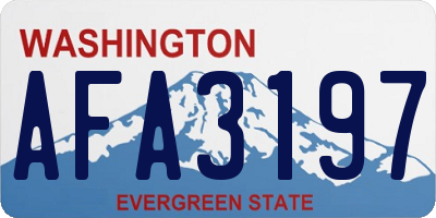 WA license plate AFA3197