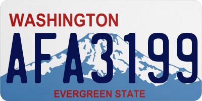 WA license plate AFA3199