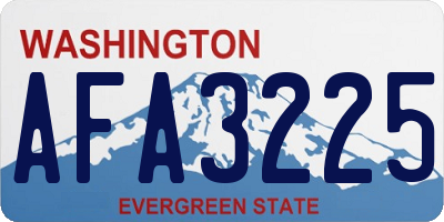 WA license plate AFA3225