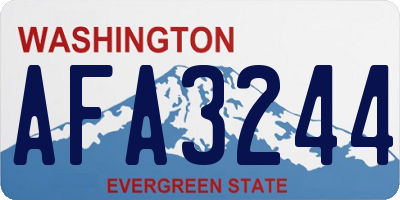 WA license plate AFA3244
