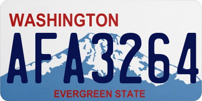 WA license plate AFA3264