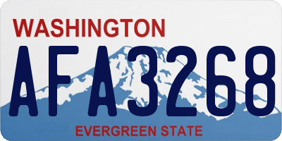 WA license plate AFA3268