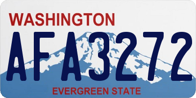 WA license plate AFA3272