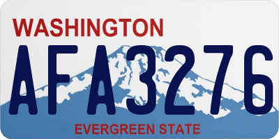 WA license plate AFA3276