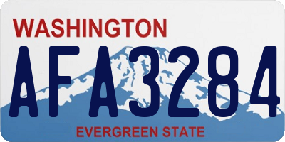 WA license plate AFA3284
