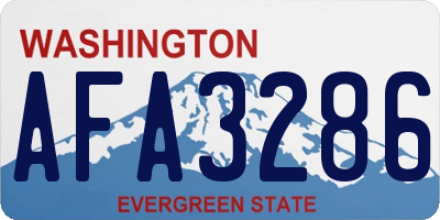 WA license plate AFA3286
