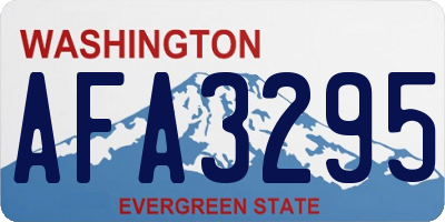 WA license plate AFA3295
