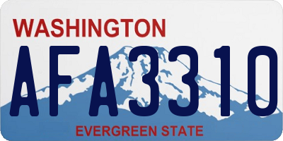 WA license plate AFA3310