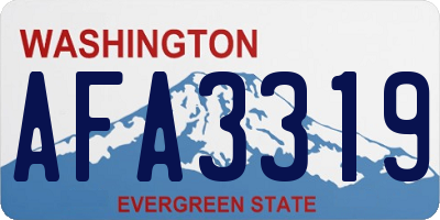 WA license plate AFA3319