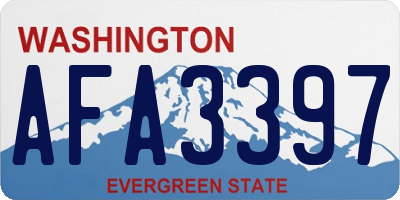 WA license plate AFA3397